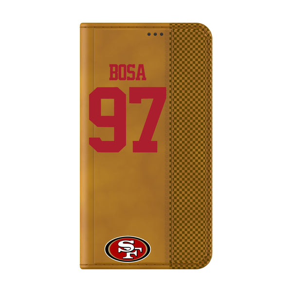 Nick Bosa San Francisco 49ers 97 Game Tactic Galaxy Folio Phone Case for Samsung Galaxy Closed.Jpg