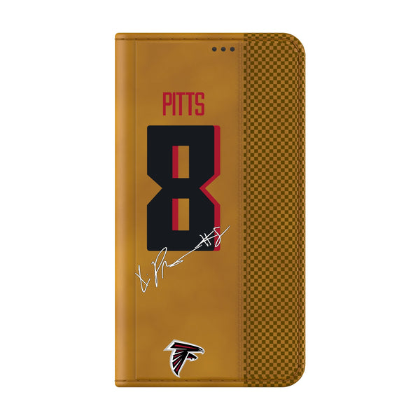 Kyle Pitts Atlanta Falcons 8 Game Tactic Galaxy Folio Phone Case for Samsung Galaxy Closed.Jpg