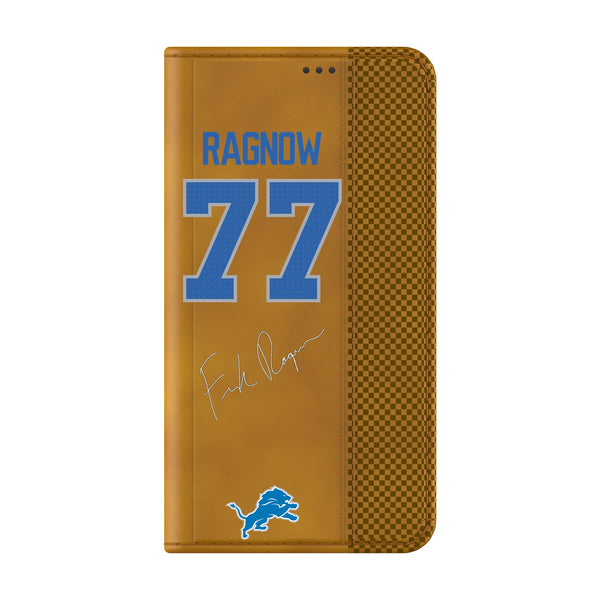 Frank Ragnow Detroit Lions 77 Game Tactic Galaxy Folio Phone Case for Samsung Galaxy Closed.Jpg