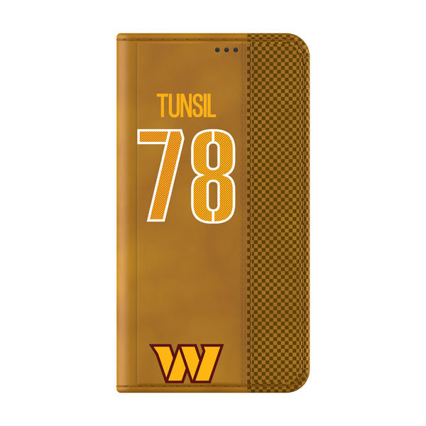 Laremy Tunsil Washington Commanders 78 Game Tactic Galaxy Folio Phone Case for Samsung Galaxy Closed.Jpg