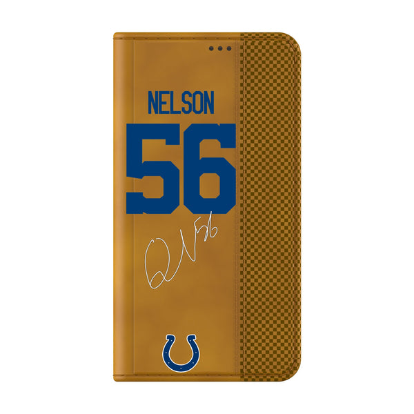 Quenton Nelson Indianapolis Colts 56 Ready Galaxy Folio Phone Case Closed.Jpg