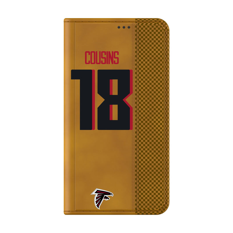 Kirk Cousins Atlanta Falcons 18 Game Tactic Galaxy Folio Phone Case for Samsung Galaxy Closed.Jpg