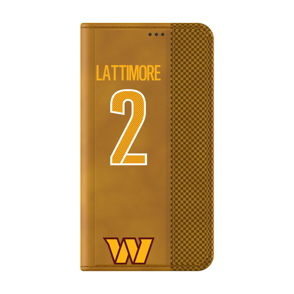 Marshon Lattimore Washington Commanders 2 Game Tactic Galaxy Folio Phone Case for Samsung Galaxy Closed.Jpg