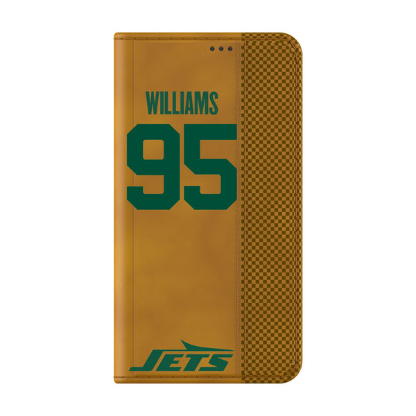 Quinnen Williams New York Jets 95 Ready Galaxy Folio Phone Case Closed.Jpg