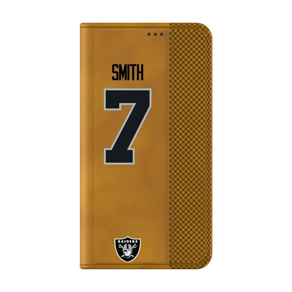 Geno Smith Las Vegas Raiders 7 Game Tactic Galaxy Folio Phone Case for Samsung Galaxy Closed.Jpg