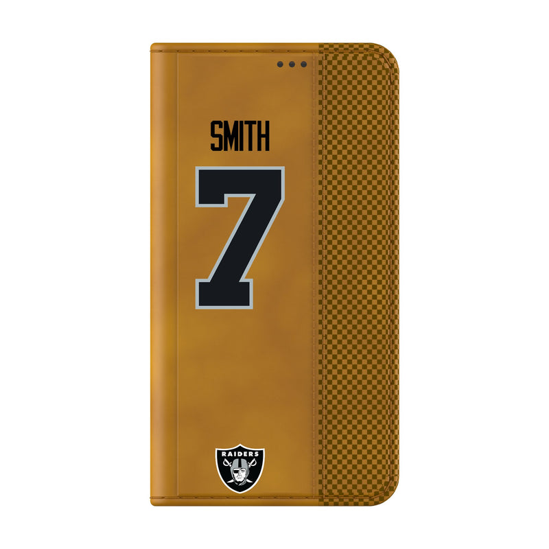 Geno Smith Las Vegas Raiders 7 Game Tactic Galaxy Folio Phone Case for Samsung Galaxy Closed.Jpg