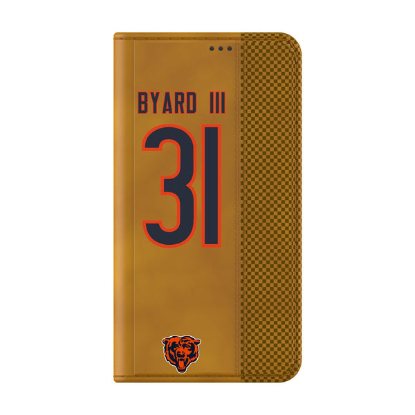 Kevin Byard III Chicago Bears 31 Game Tactic Galaxy Folio Phone Case for Samsung Galaxy Closed.Jpg