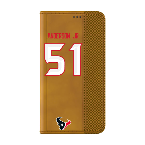 Will Anderson Jr. Houston Texans 51 Ready Galaxy Folio Phone Case Closed.Jpg