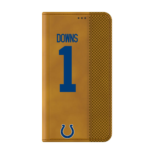 Josh Downs Indianapolis Colts 1 Game Tactic Galaxy Folio Phone Case for Samsung Galaxy Closed.Jpg