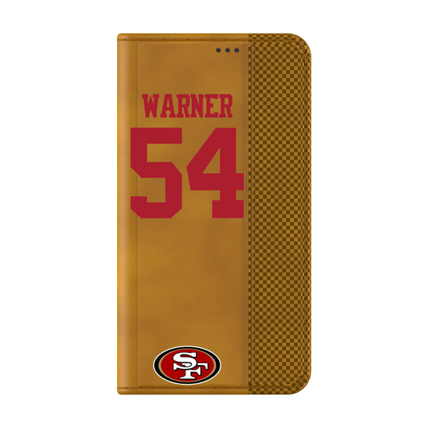 Fred Warner San Francisco 49ers 54 Game Tactic Galaxy Folio Phone Case for Samsung Galaxy Closed.Jpg