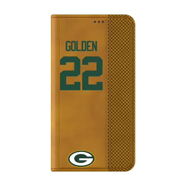 Matthew Golden Green Bay Packers 22 Game Tactic Galaxy Folio Phone Case for Samsung Galaxy Closed.Jpg
