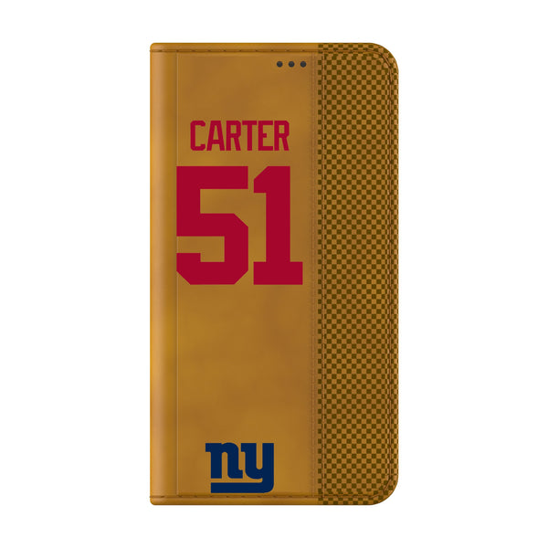Abdul Carter New York Giants 51 Game Tactic Galaxy Folio Phone Case for Samsung Galaxy Closed.Jpg