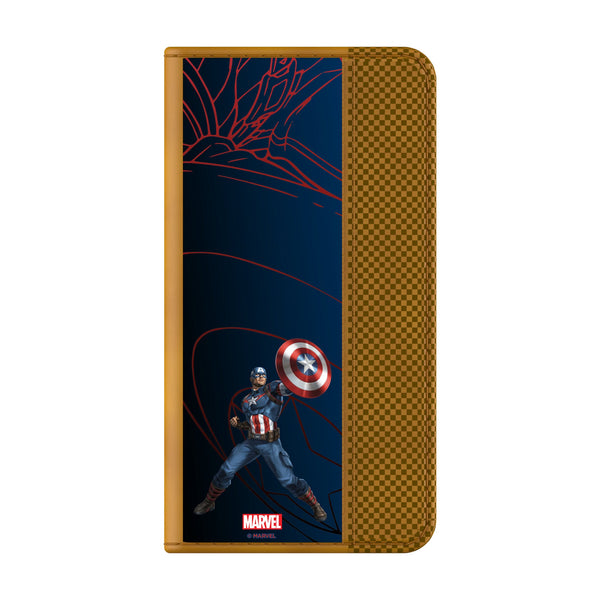 Marvel Avengers Captain America MechLine Galaxy Folio Phone Case for Samsung Galaxy Closed.Jpg