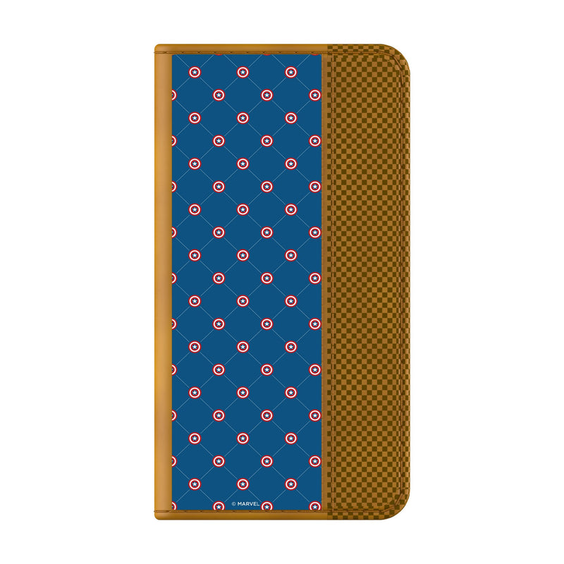 Marvel Avengers Captain America Pattern Galaxy Folio Phone Case for Samsung Galaxy Closed.Jpg