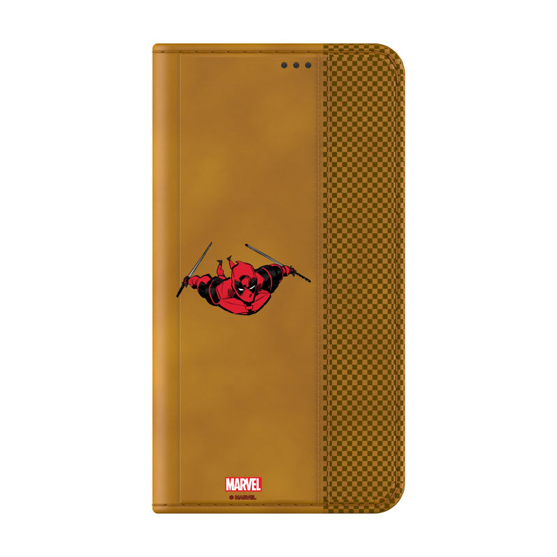 Marvel Deadpool Badge Galaxy Folio Phone Case for Samsung Galaxy Closed.Jpg