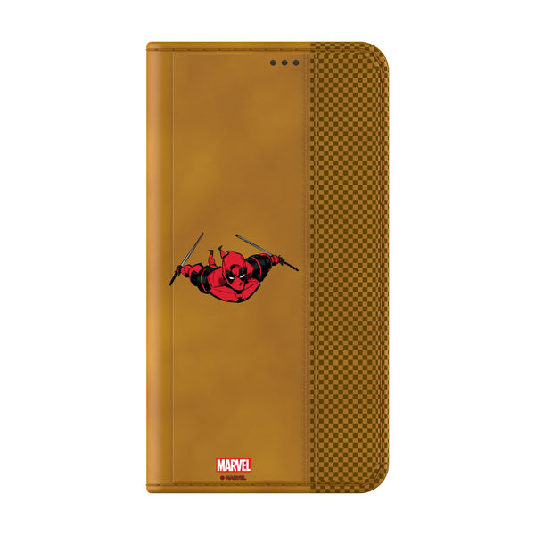 Marvel Deadpool Badge Galaxy Folio Phone Case Closed.Jpg