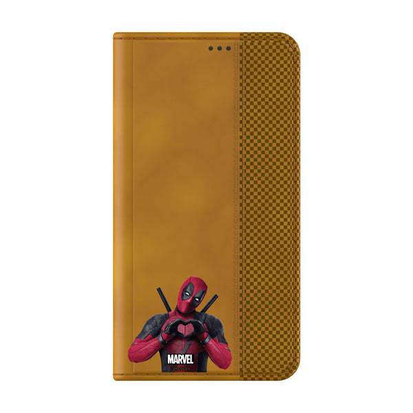 Marvel Deadpool Badge Galaxy Folio Phone Case for Samsung Galaxy Closed.Jpg