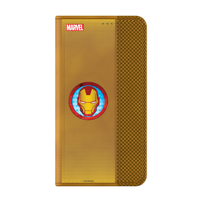 Marvel Avengers Iron Man Grid Galaxy Folio Phone Case Closed.Jpg