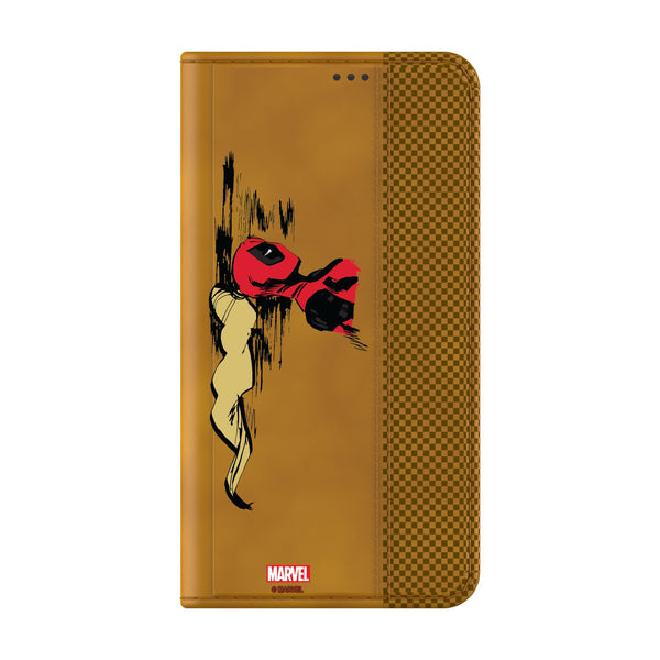 Marvel Ladypool Badge Galaxy Folio Phone Case for Samsung Galaxy Closed.Jpg