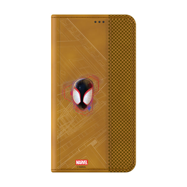 Marvel Miles Morales Badge Galaxy Folio Phone Case for Samsung Galaxy Closed.Jpg