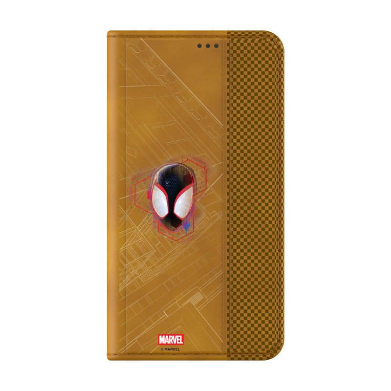 Marvel Miles Morales Badge Galaxy Folio Phone Case for Samsung Galaxy Closed.Jpg