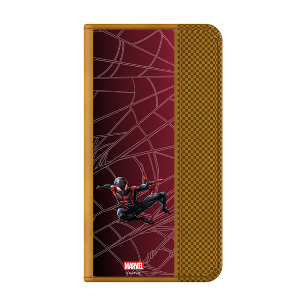 Marvel Miles Morales MechLine Galaxy Folio Phone Case for Samsung Galaxy Closed.Jpg