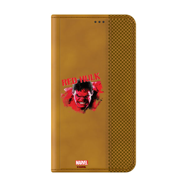 Marvel Avengers Red Hulk Badge Galaxy Folio Phone Case for Samsung Galaxy Closed.Jpg