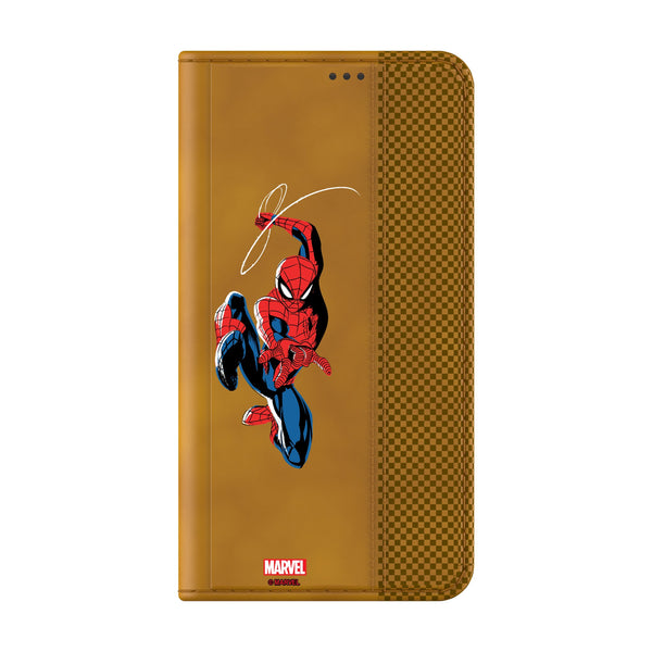 Marvel Spider-Man Badge Galaxy Folio Phone Case Closed.Jpg