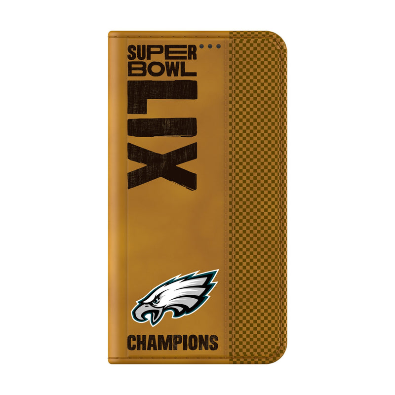 Philadelphia Eagles 2025 Super Bowl Galaxy Folio Phone Case for Samsung Galaxy Closed.Jpg