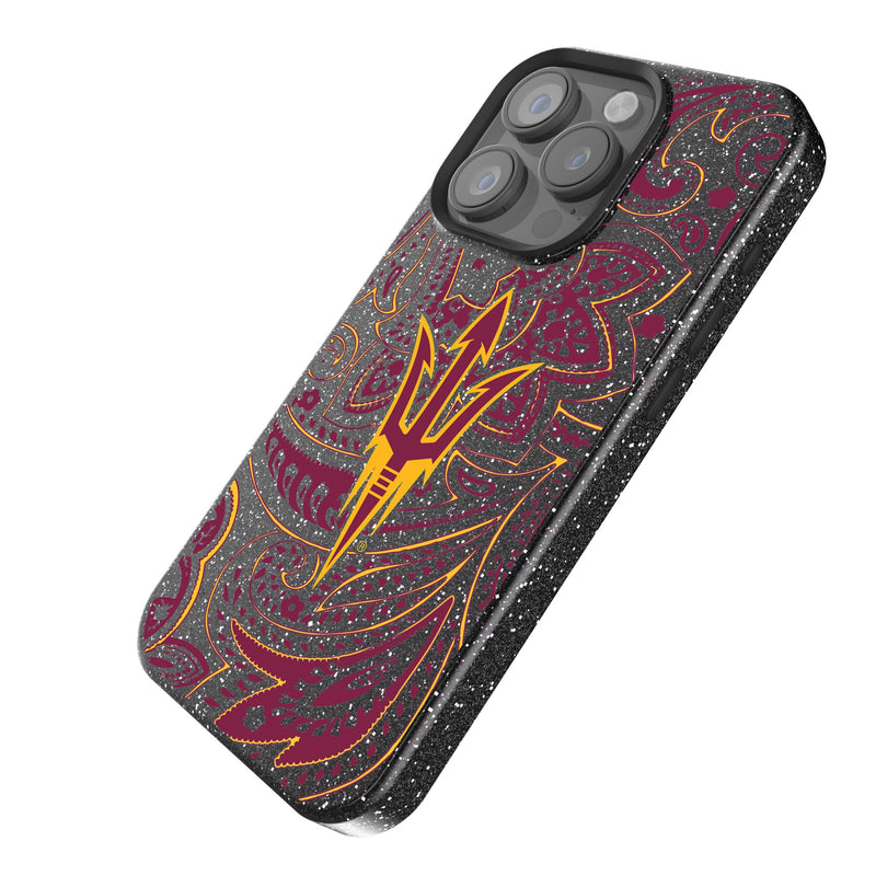 Arizona State University Sun Devils Paisley iPhone Bling Phone Case Iso.Jpg