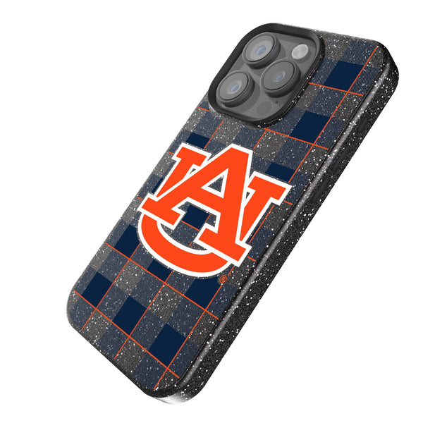 University of Auburn Tigers Plaid iPhone Bling Phone Case Iso.Jpg