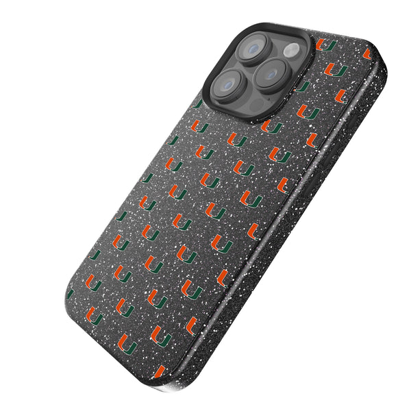 University of Miami Hurricanes Fashion Pattern iPhone Bling Phone Case for Apple iPhone Iso.Jpg