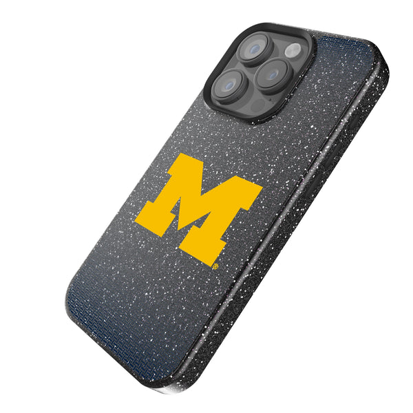 University of Michigan Wolverines Linen iPhone Bling Phone Case for Apple iPhone Iso.Jpg