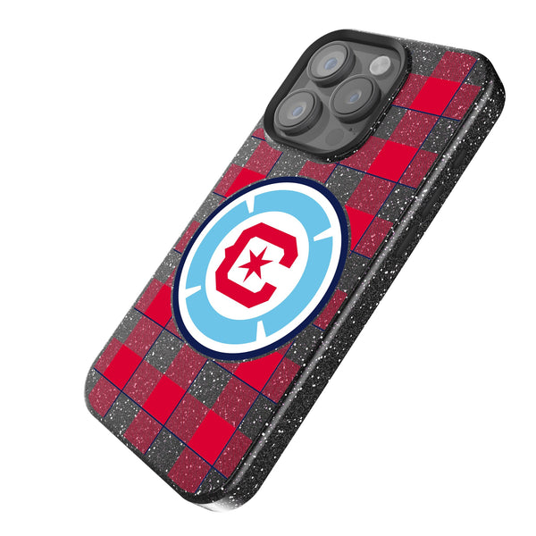 Chicago Fire  Plaid iPhone Bling Phone Case Iso.Jpg