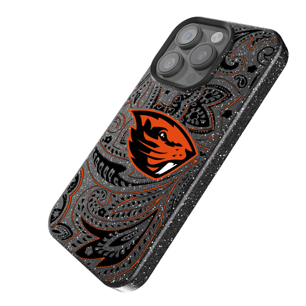 Oregon State University Beavers Paisley iPhone Bling Phone Case Iso.Jpg