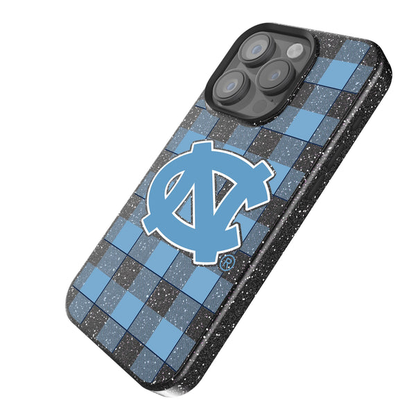 University of North Carolina Tar Heels Plaid iPhone Bling Phone Case Iso.Jpg