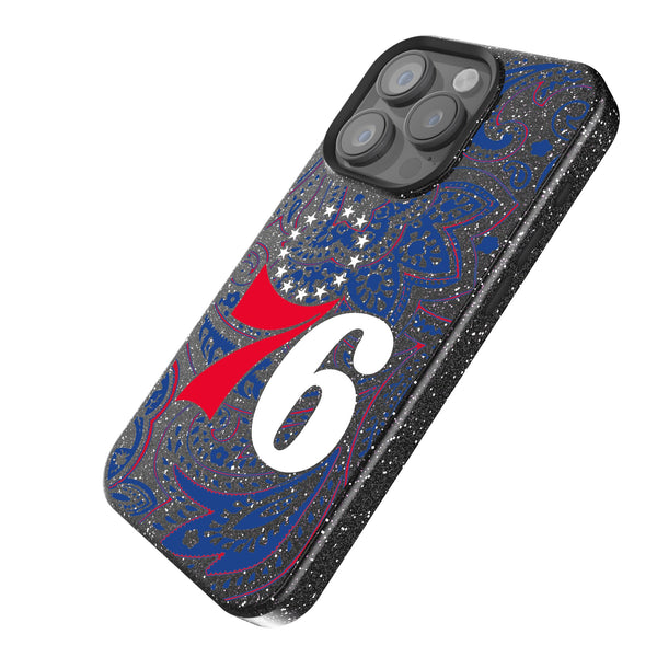 Philadelphia 76ers Paisley iPhone Bling Phone Case Iso.Jpg