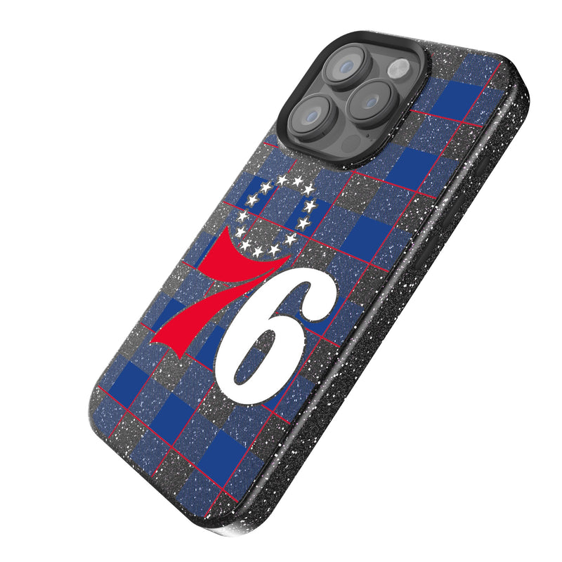 Philadelphia 76ers Plaid iPhone Bling Phone Case Iso.Jpg