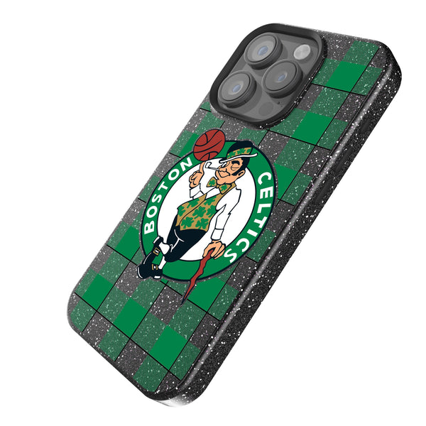 Boston Celtics Plaid iPhone Bling Phone Case Iso.Jpg