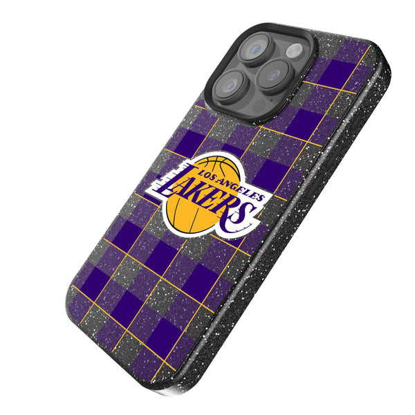 Los Angeles Lakers Plaid iPhone Bling Phone Case Iso.Jpg