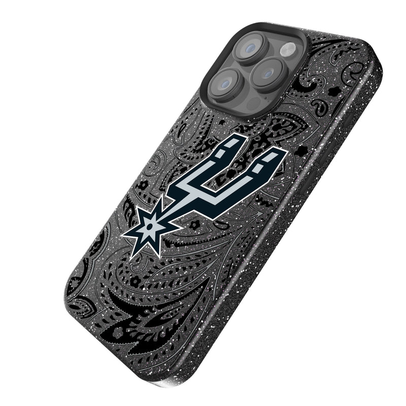 San Antonio Spurs Paisley iPhone Bling Phone Case Iso.Jpg