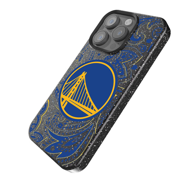 Golden State Warriors Paisley iPhone Bling Phone Case Iso.Jpg