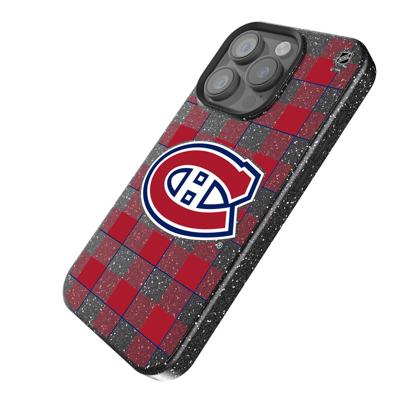 Montreal Canadiens Plaid iPhone Bling Phone Case Iso.Jpg