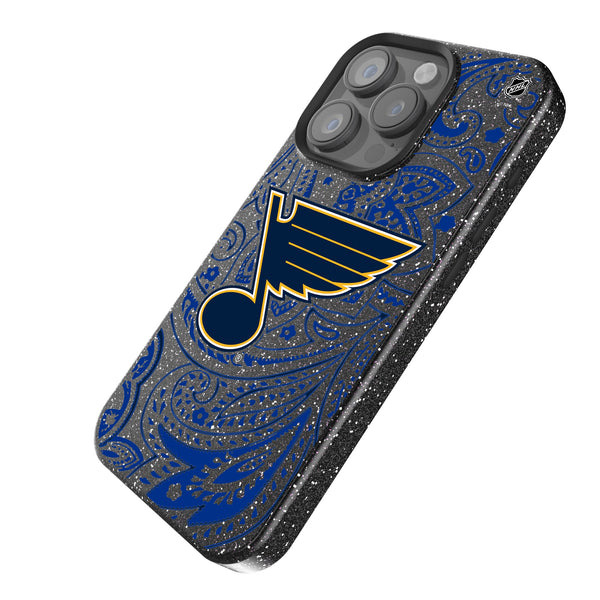 St. Louis Blues Paisley iPhone Bling Phone Case Iso.Jpg