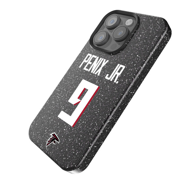 Michael Penix Jr. Atlanta Falcons 9 Game Tactic iPhone Bling Phone Case for Apple iPhone Iso.Jpg