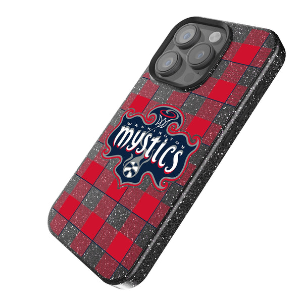 Washington Mystics Plaid iPhone Bling Phone Case Iso.Jpg