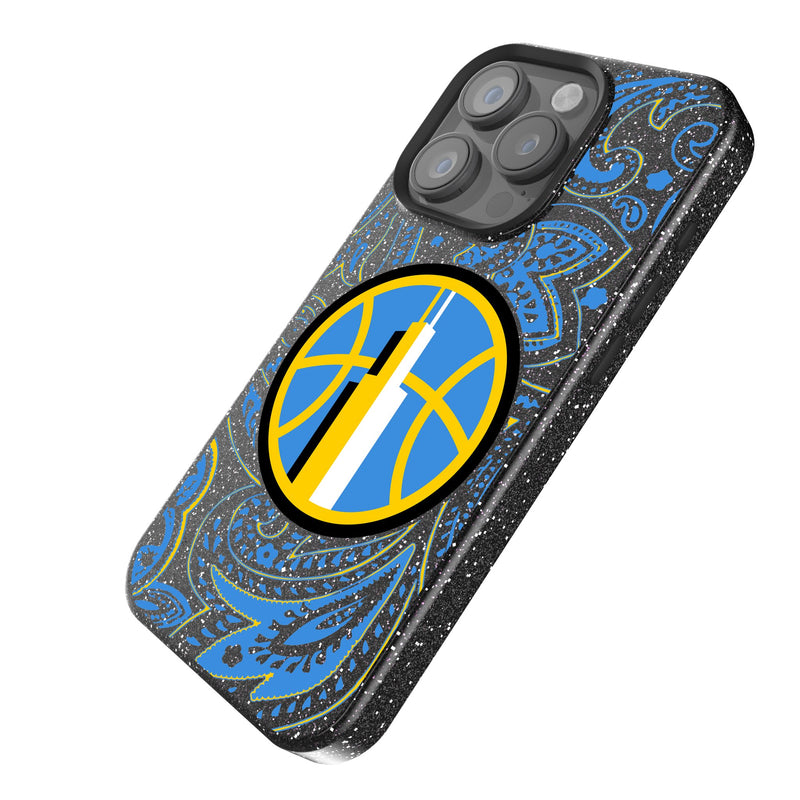 Chicago Sky Paisley iPhone Bling Phone Case Iso.Jpg