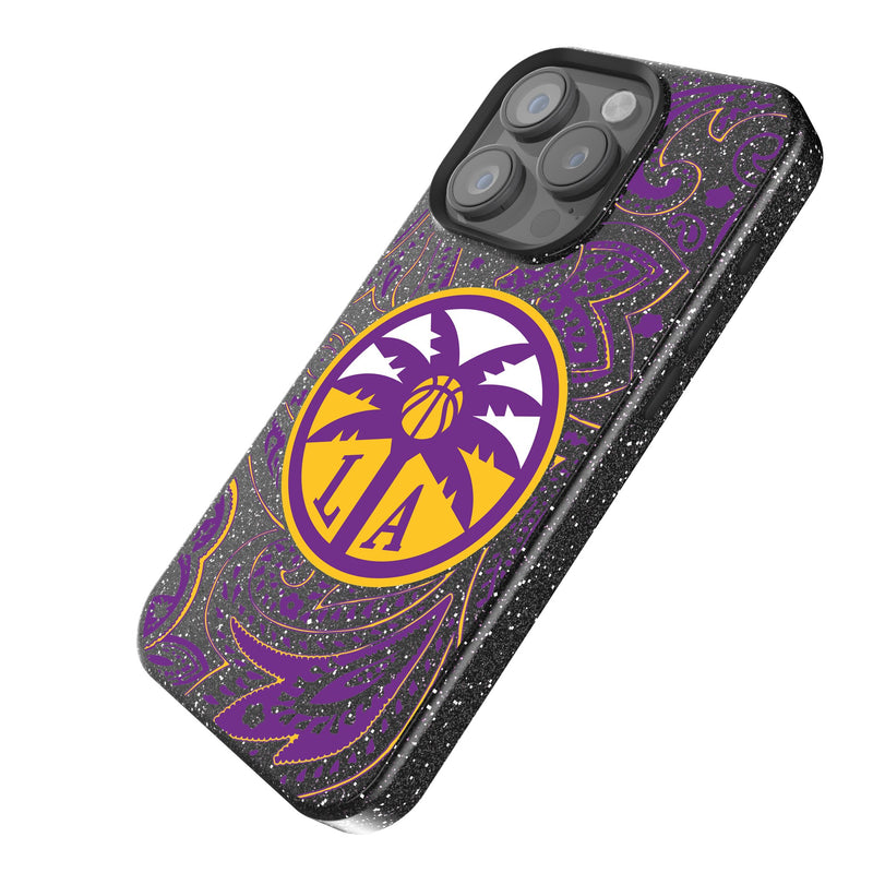 Los Angeles Sparks Paisley iPhone Bling Phone Case Iso.Jpg