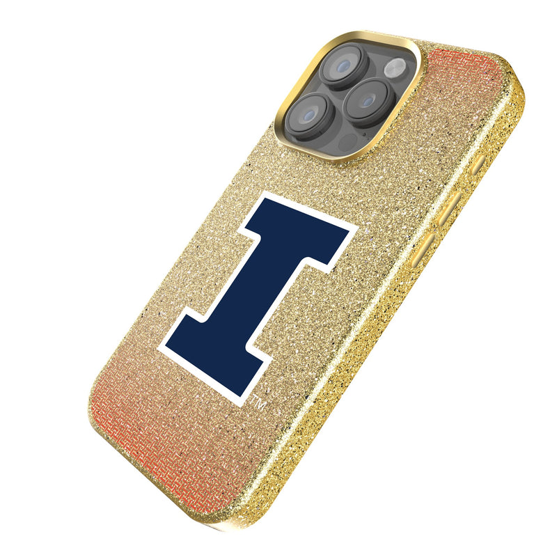 University of Illinois Fighting Illini Linen iPhone Bling Phone Case for Apple iPhone Iso.Jpg