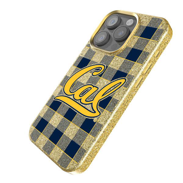 University of California Berkeley Golden Bears Plaid iPhone Bling Phone Case Iso.Jpg